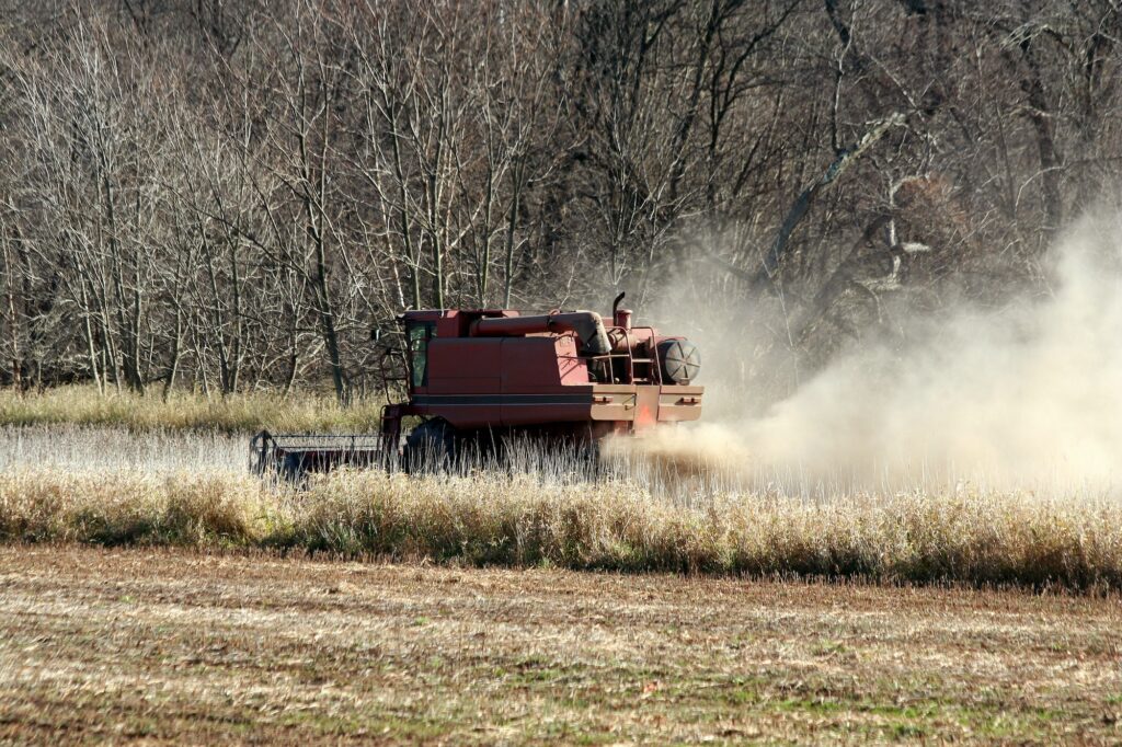 Farm combine tractor